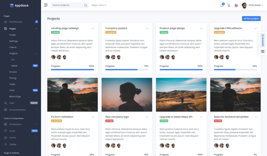 Projects Bootstrap 5 Dashboard Theme