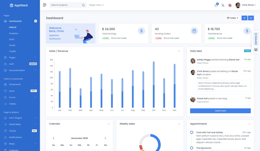 Colored Bootstrap 5 Dashboard Theme